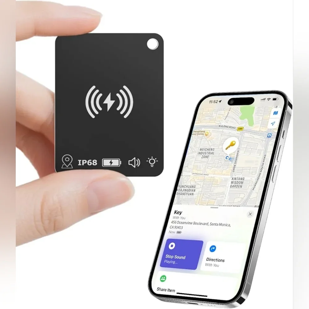 Wireless Charging Tracker - Black